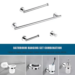 Chrome 304Stainless Steel t Wall Mount Bath Shelf Robe Hanger Toilet Paper Holder Towel Bar Rack Bathroom Accessories