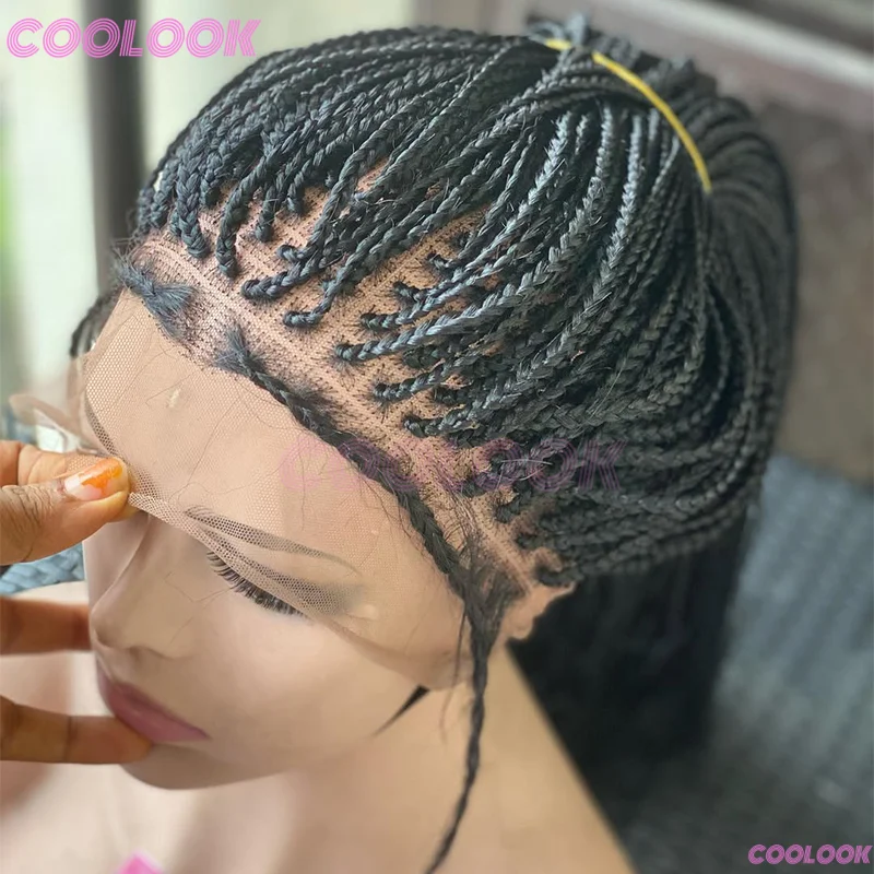 36 "الاصطناعية عالية الكثافة الدانتيل الباروكات للنساء كورنو صندوق الضفائر HD الدانتيل الباروكات للبيع #1