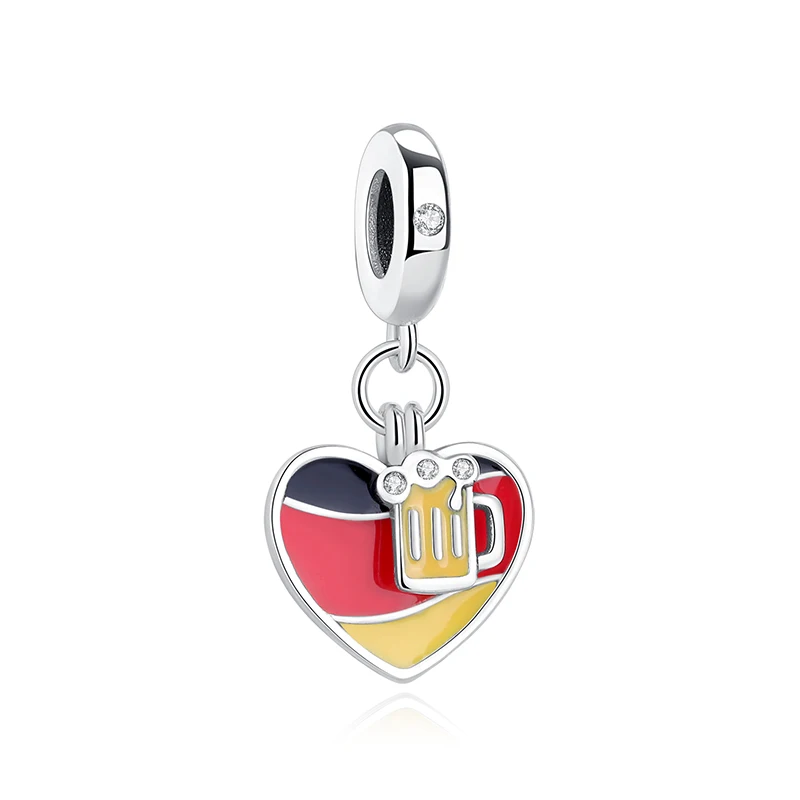 Original 925 Sterling Silber Charms Liebes-Reisekoffer London Bus Anhänger Perlen Passend für Armbänder Halsketten Schmuck für Frauen