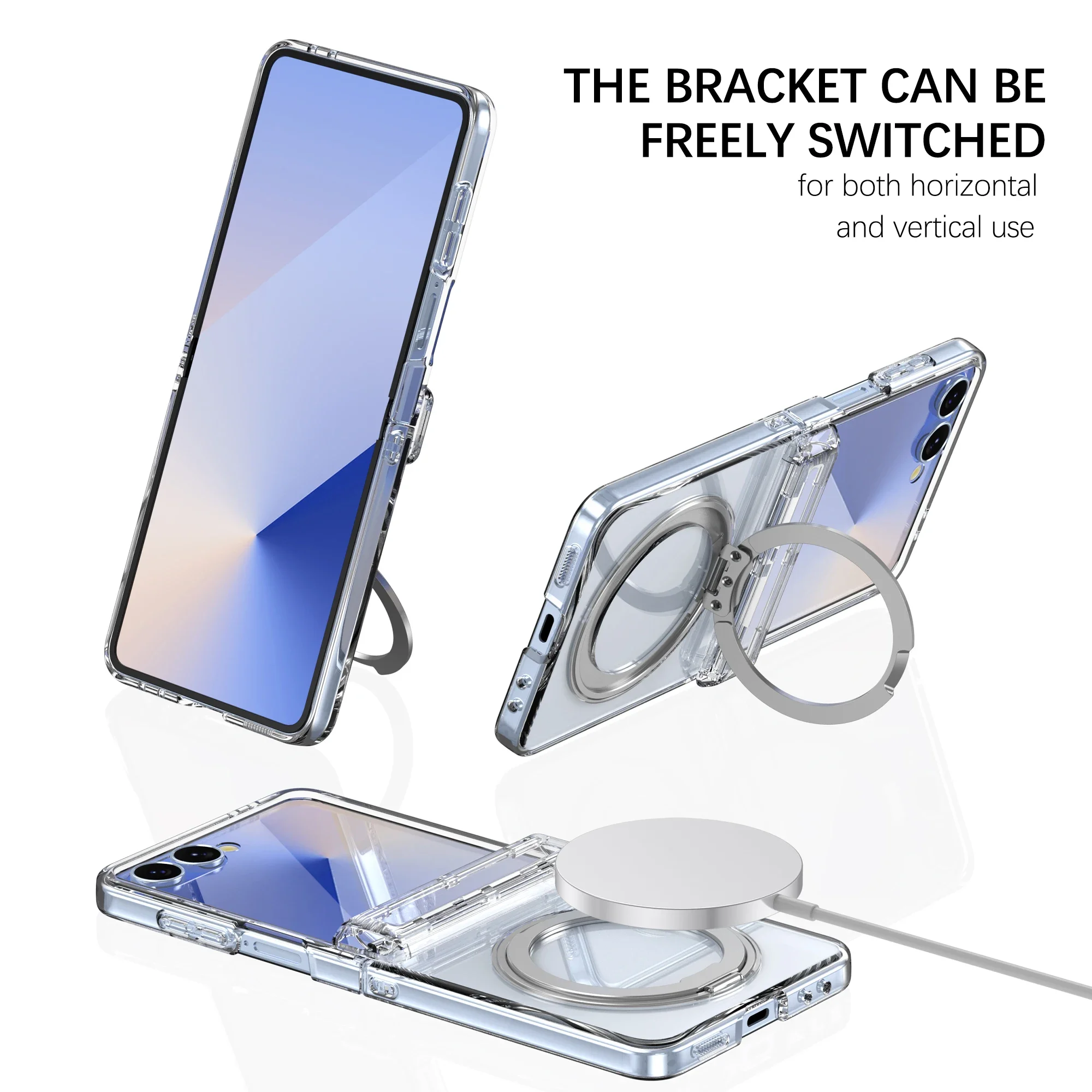 Galvanisierte Magnetische 360° Drehbare Halterung Handyhülle für Samsung Galaxy Z Flip 8 7 6 5 Flip7 Flip6 Scharnier-Schutzabdeckung – Detail 9