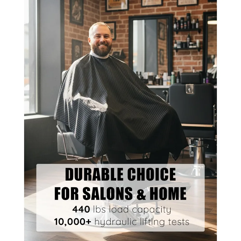 كرسي صالون احترافي لتصفيف الشعر مع مضخة هيدروليكية متينة لورشات الحلاقة ومنتجات التجميل #3