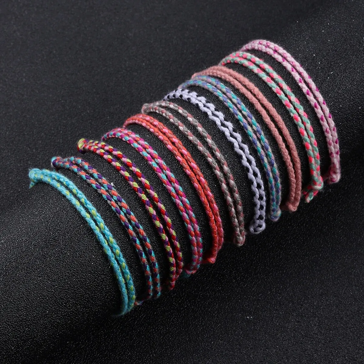 12pcs Handmade Bohemian Summer Holiday Jewelry Waterproof Bracelet Set For Men And Women Surfers Birthday Gift