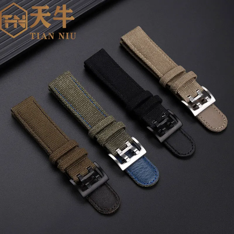 20mm 22mm Nylon +cowhide  bracelet  Men Watch Band  For Hamilton Khaki Field Watch H760250/H77616533 /H70605963 H68201993 Strap