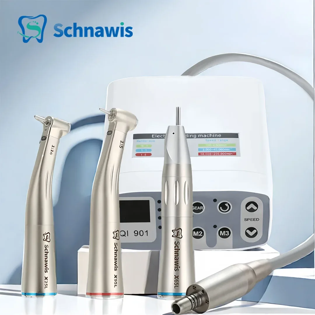 ทันตกรรม Brushless LED Micro มอเตอร์ไฟฟ้า Grading Machine สเปรย์น้ําภายใน E-type Contra Angle Handpiece Clinical อุปกรณ์