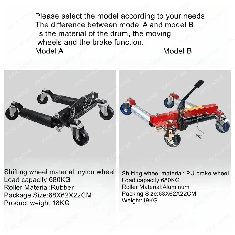 Heavy Motorcycle Rear Wheel Mobile Rack Big Row Motorcycle Display Cart Rotary Mobile Cart Universal Hydraulic Lifter