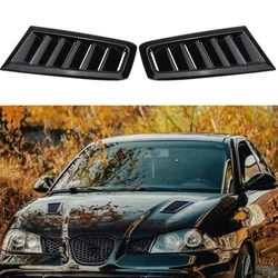 2X Engine Hood Vent For SEAT Ibiza 6L Seat Leon MK2 1P Altea Louvers Air Scoop Bonnet Vent Cover Air Intake Cover Glossy Black