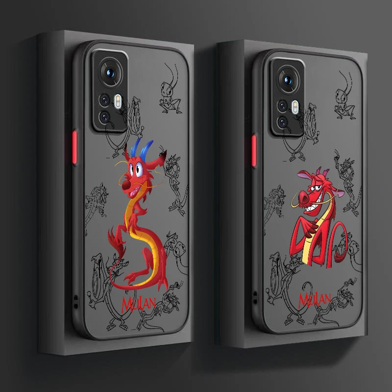 

Art Disney Mulan Cool Frosted Translucent For Xiaomi Mi 13 12 12T 11T 11 11i 10T 10 9T Pro Lite Ultra 5G Cover Phone Case