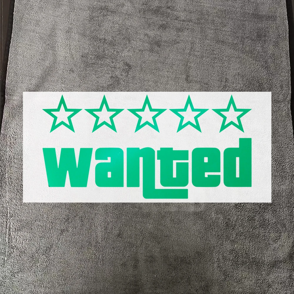 Autoaufkleber „Wanted“ – Laser-Auto-Sticker, lustige Vinylfolien-Aufkleber für Auto-Stoßstangen, Fenster, Motorräder, Laptops, Wände und Zubehör