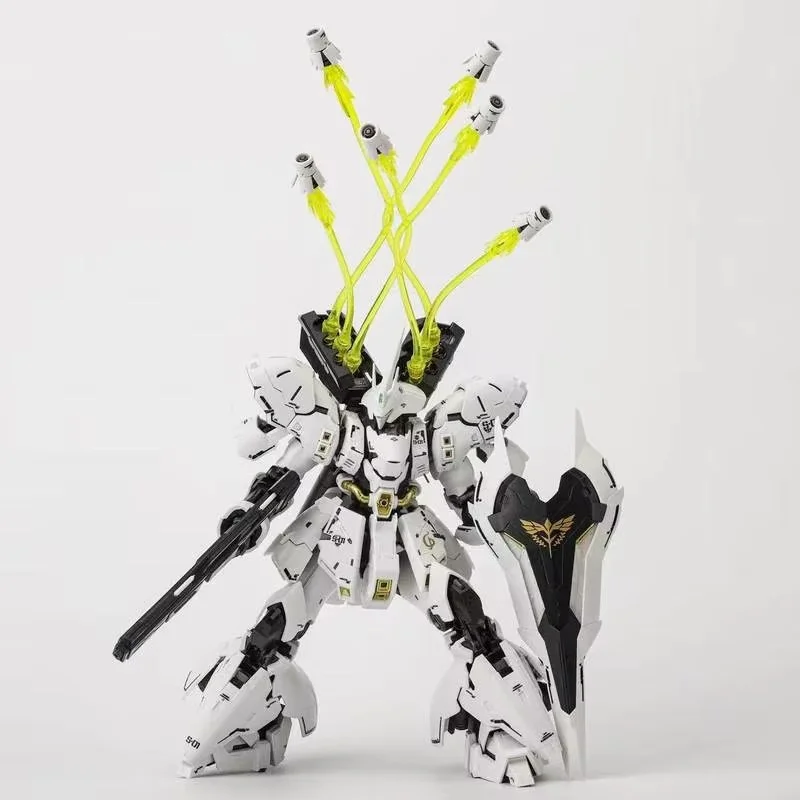 White Sazabi RG 1/144 Assembly Model Kit Action Figure With Funnel Beam Effect Parts Char's Counterattack Collectible Toy Gift