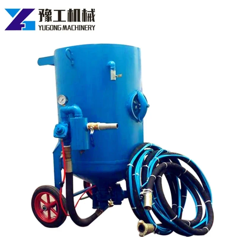 Mobile Old Rust Removal Paint Removal Sand Blasting Machinery Dry Wet Sand Blaster