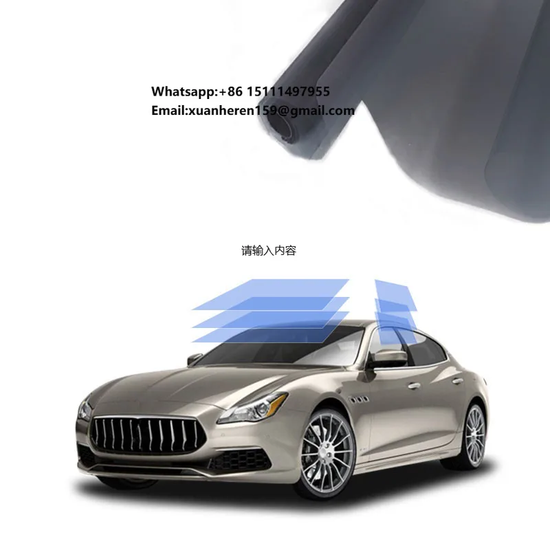 Full Car Window Film Windscreen Explosion-Proof PET Heat Insulation Light-shielding Anti-Peeping Glass Film for Cars