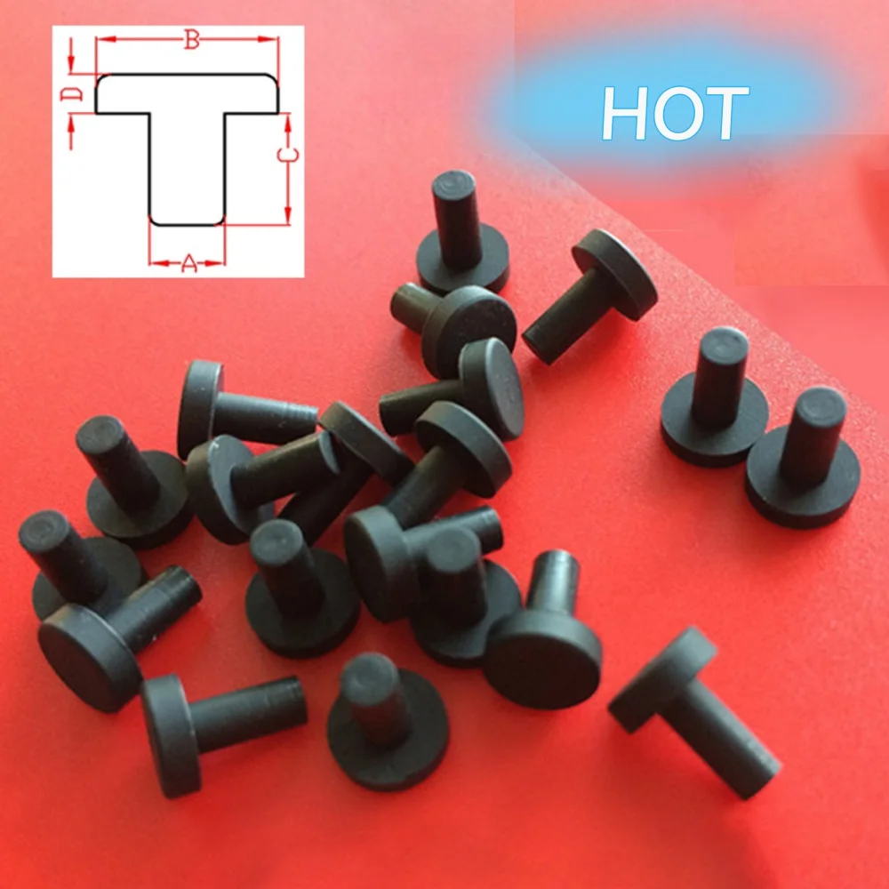 Tappo di tenuta a forma di T Tappi per fori in gomma siliconica Tappo antipolvere ad alta temperatura Tappo di tenuta solido Inserti da 2 mm - 14 mm Tappo terminale