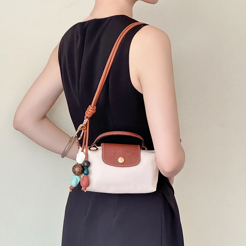 

Плечевой ремень с бисером для мини-женской сумки Longchamp, высококачественный ремень для сумки, прочный ремень для сумки, сменные аксессуары для сумки подмышками