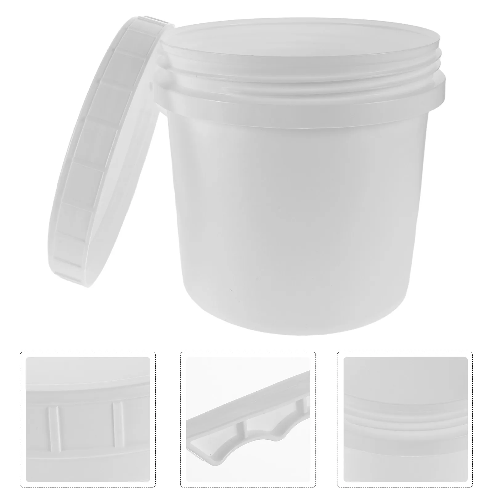5L White Plastic Food Storage Bucket Foodgrade Material Thickened Pail Screw Lid Syrup Sauce Powder Container Food Grade Bucket