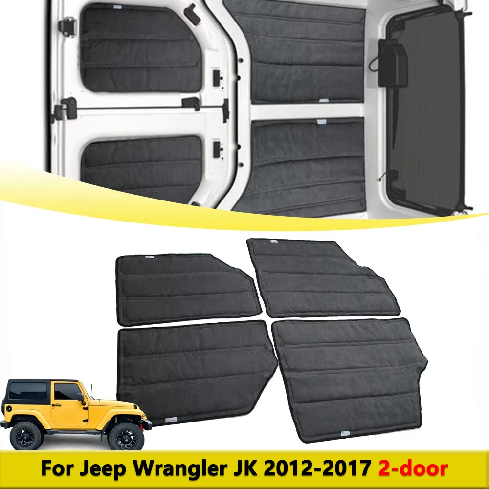 

Теплоизоляционный ватный коврик на крышу автомобиля для Jeep Wrangler JK 2012-2017, 2-дверный звукоизоляционный коврик с жестким верхом, аксессуары для интерьера автомобилей