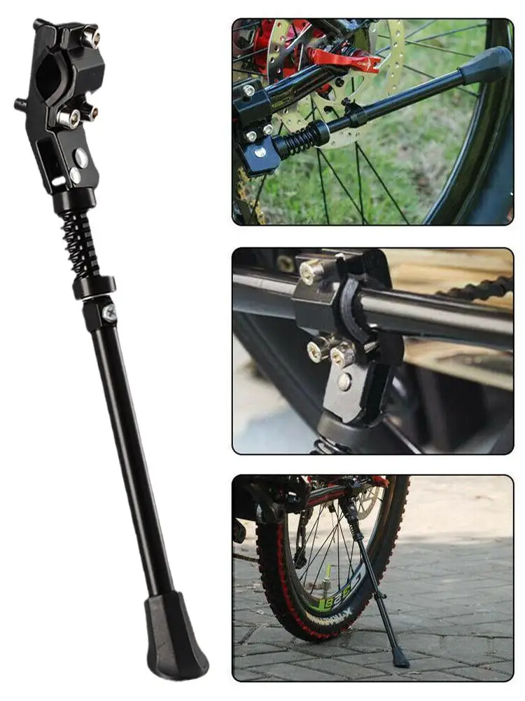 AliExpress jaysuing Bicycle Kickstand Aluminum Mountain Bike MTB Side Rear Support 26-36cm Adjustable Stable Anti-Slip Design Easy Install for Road
