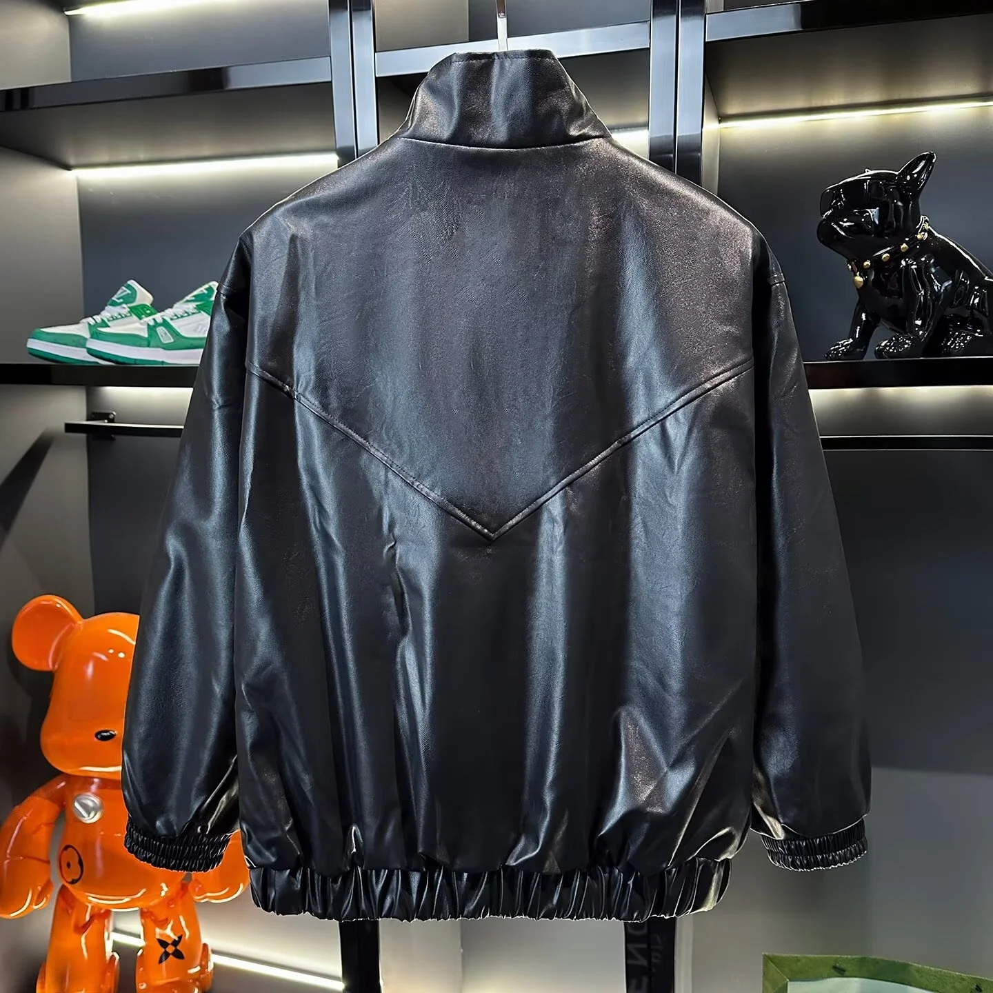 

Мужская кожаная куртка Bla American Sle, осень-зима, большие размеры, модный дизайн, уличная куртка для пар, повседневная куртка из полиэстера...