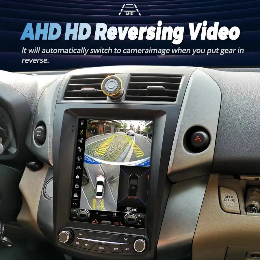 Navirider 10.4 بوصة DSP مشغل فيديو الوسائط المتعددة رئيس وحدة ستيريو لتويوتا RAV4 2008-2012 شاشة أندرويد 15 نظام تحديد المواقع والملاحة BT