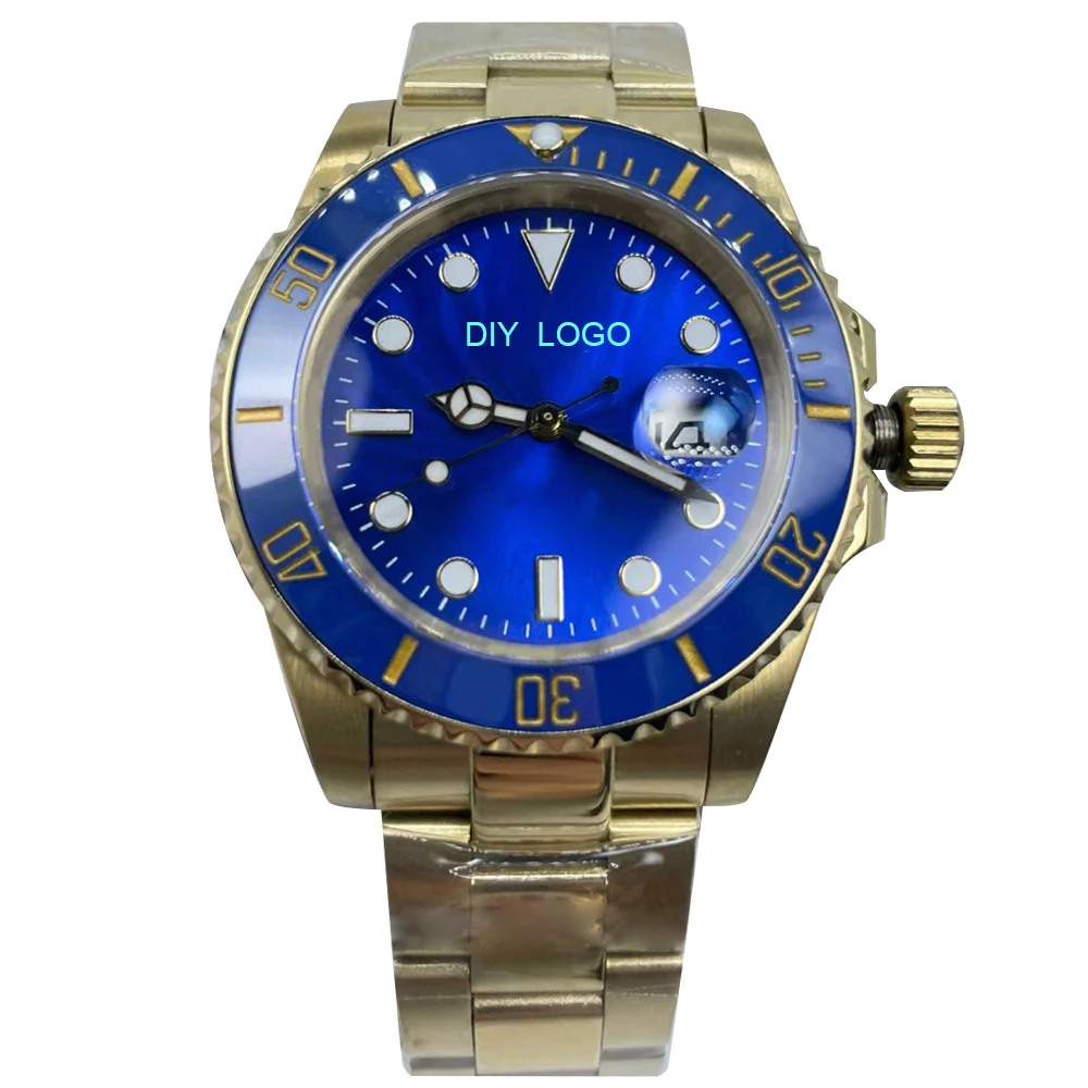 Customized LogoLuxurious 41mm men's watch with 904 stainless steel and sapphire mirror finish, the best gift for men