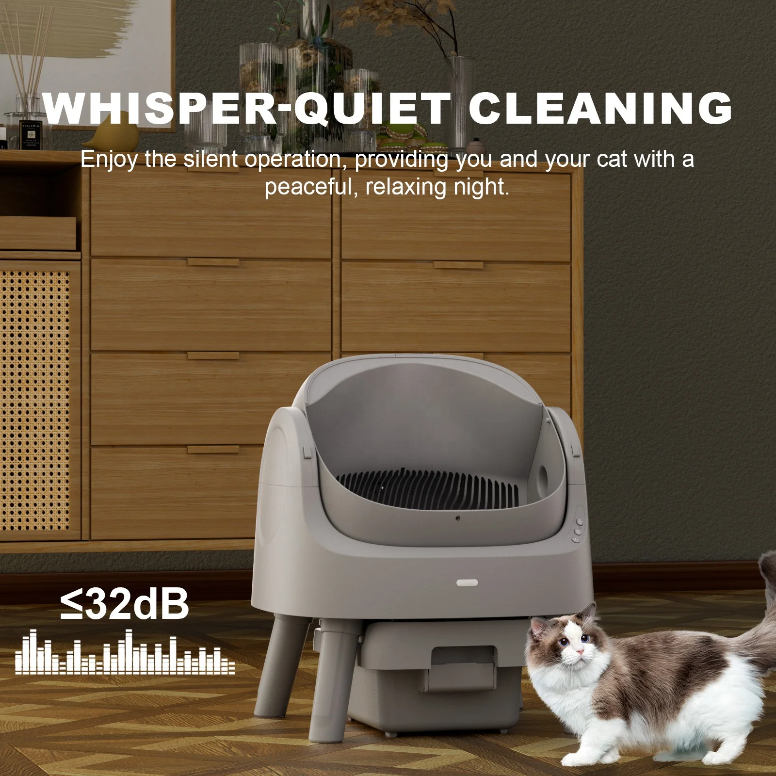 Best-selling Smart Plastic Automatic Cat Box Sensor Dual Mode Easy Clean Large Capacity Odor Control