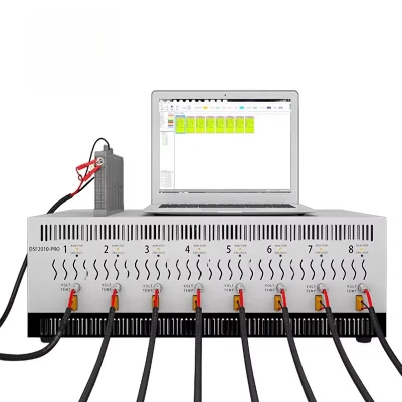 8 Channel DT2010 Pro 20V 10A Charge Discharge Integrated Capacity Balancing Tester for Lead-acid Ni-MH Lithium Batteries