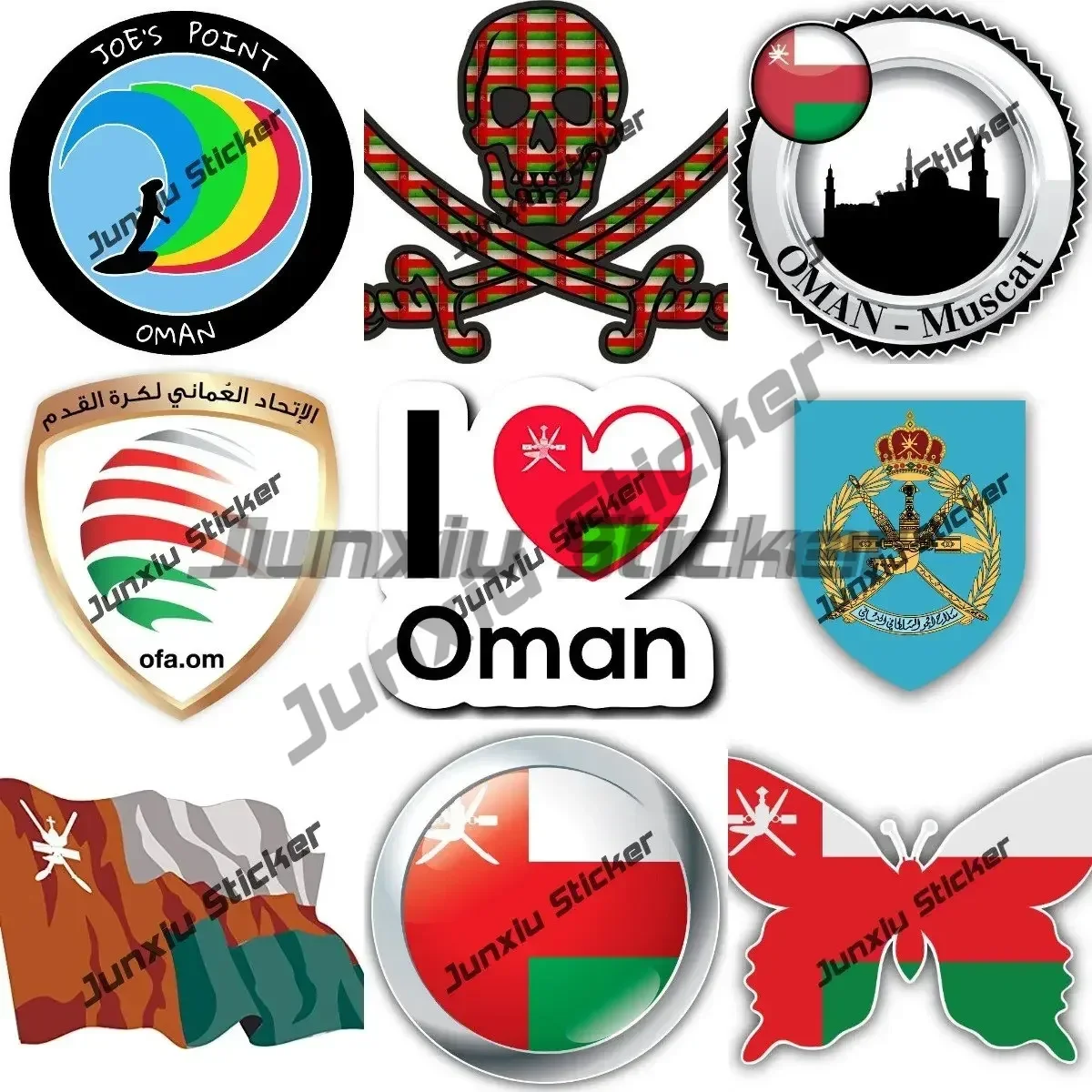 

Oman Decals OM Oman Flag Pirate Sticker Home Pride Travel Stickers for Cars Truck Van Bumper Window Laptop Cup Wall Glue Sticker