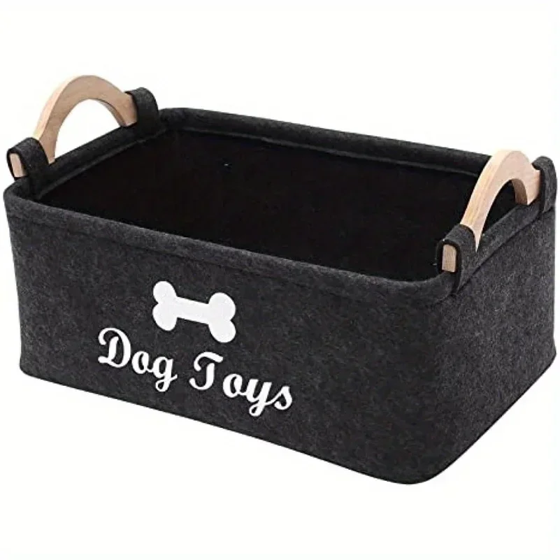 

Felt pet toy box, dog toy box, storage basket box - perfect for organizing pets