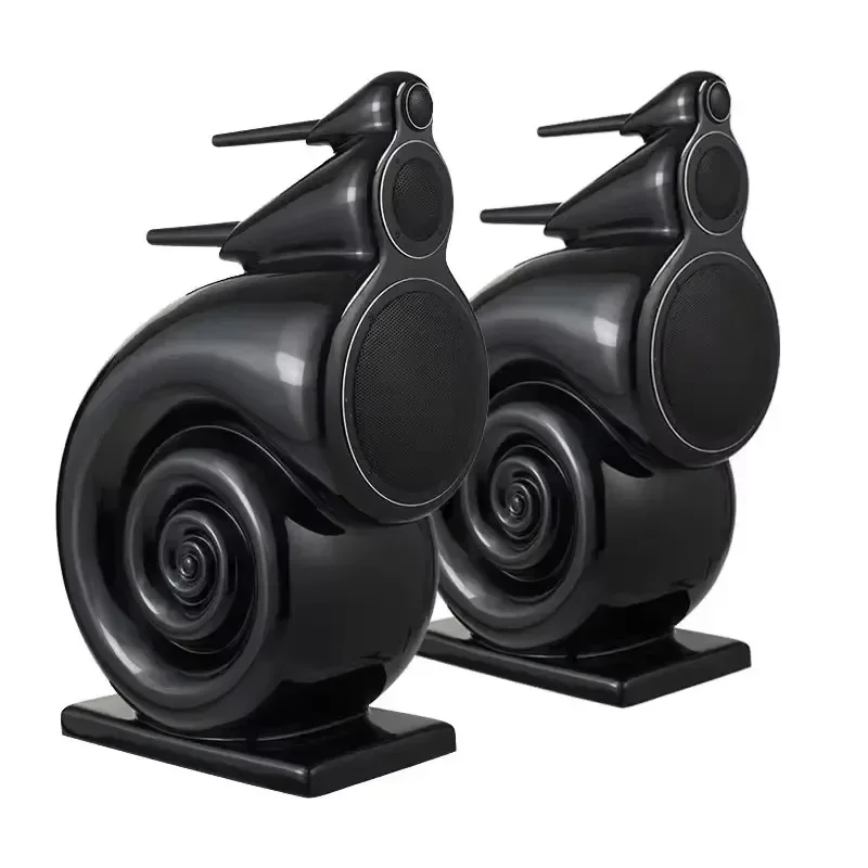 Grande Nautilus 8 polegadas HiFi karaokê con 2 micrófonos Torre Passiva Alto-falante Sistema de Som de Home Theater Alto-falante de 3 frequências Bom