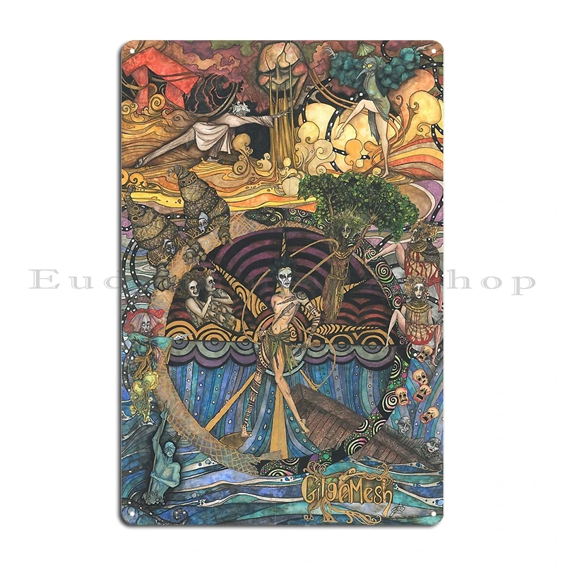 ملصق لافتة معدنية من Gilgamesh Tigris Euphrates لتزيين جدران السينما ومرآب السينما المخصص للمطبخ #4