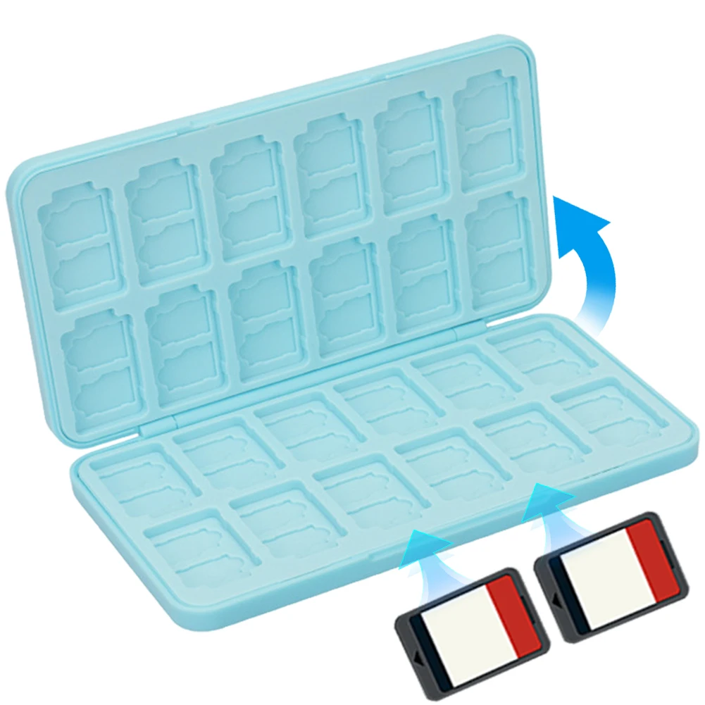 Per Switch Carte da gioco Custodia protettiva Custodia da trasporto portatile per Nintendo Switch 2/Lite/OLED 24 slot Porta carte da gioco