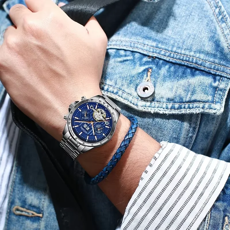 2026 Relojes AILANG Fashion Mechanical Watch Calendar Month Week Waterproof Tourbillon Watches Sport Automatic Wristwatch AL8828 view 2
