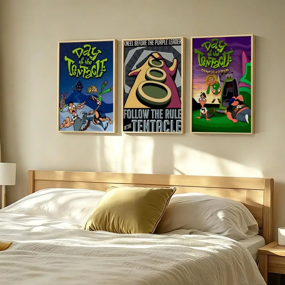 Day Of The Tentacle Painting Calligraphy Poster Art Art Suitable For Living Room Bedroom Bar Parlor Home