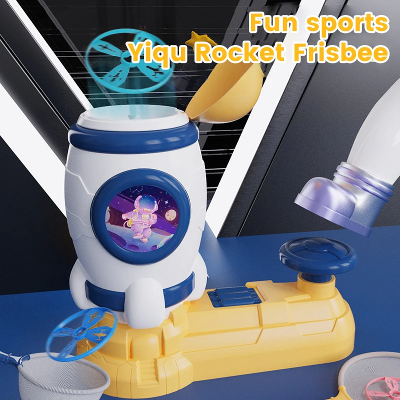 Zabawka wyrzutnia rakiet UFO, sprzęt sportowy dla dzieci, zabawna gra wyrzutnia UFO, pudełko na prezent urodzinowy dla dzieci