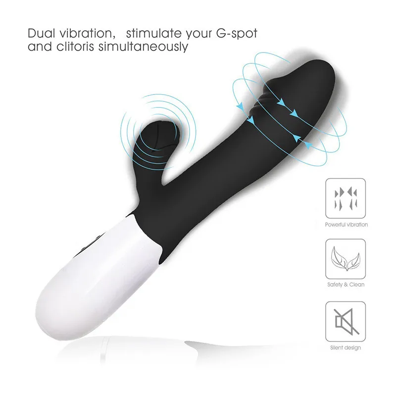 Rechargeable Dildos AV Vibrator Dual Vibration G Spot Vagina Massager for Women Sex Toys strong Stimulation Clitoris Masturbator