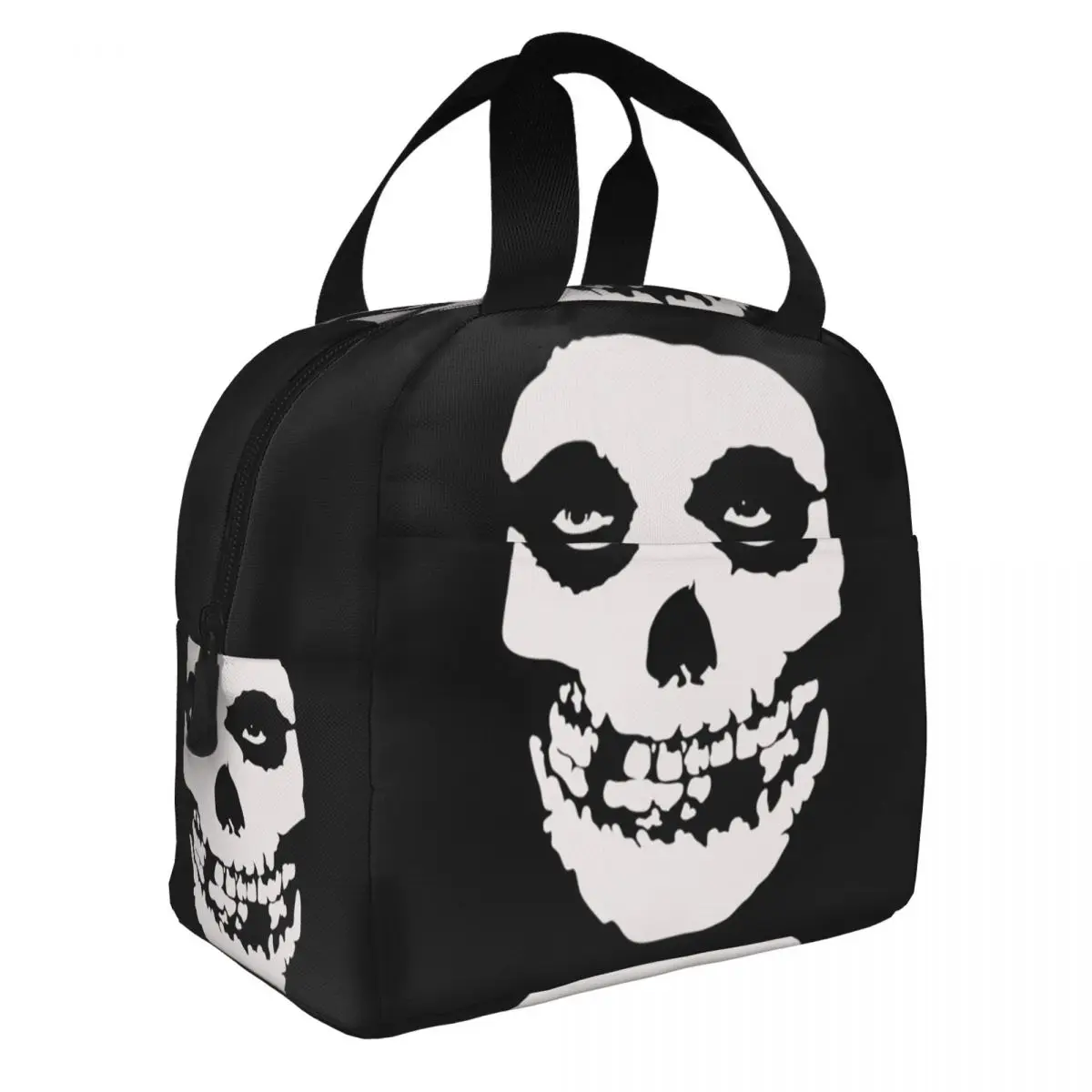 Custom Misfits Punk Rock Band Insulated Lunch Bags for Work School Resuable Cooler Thermal Lunch Box Women Children