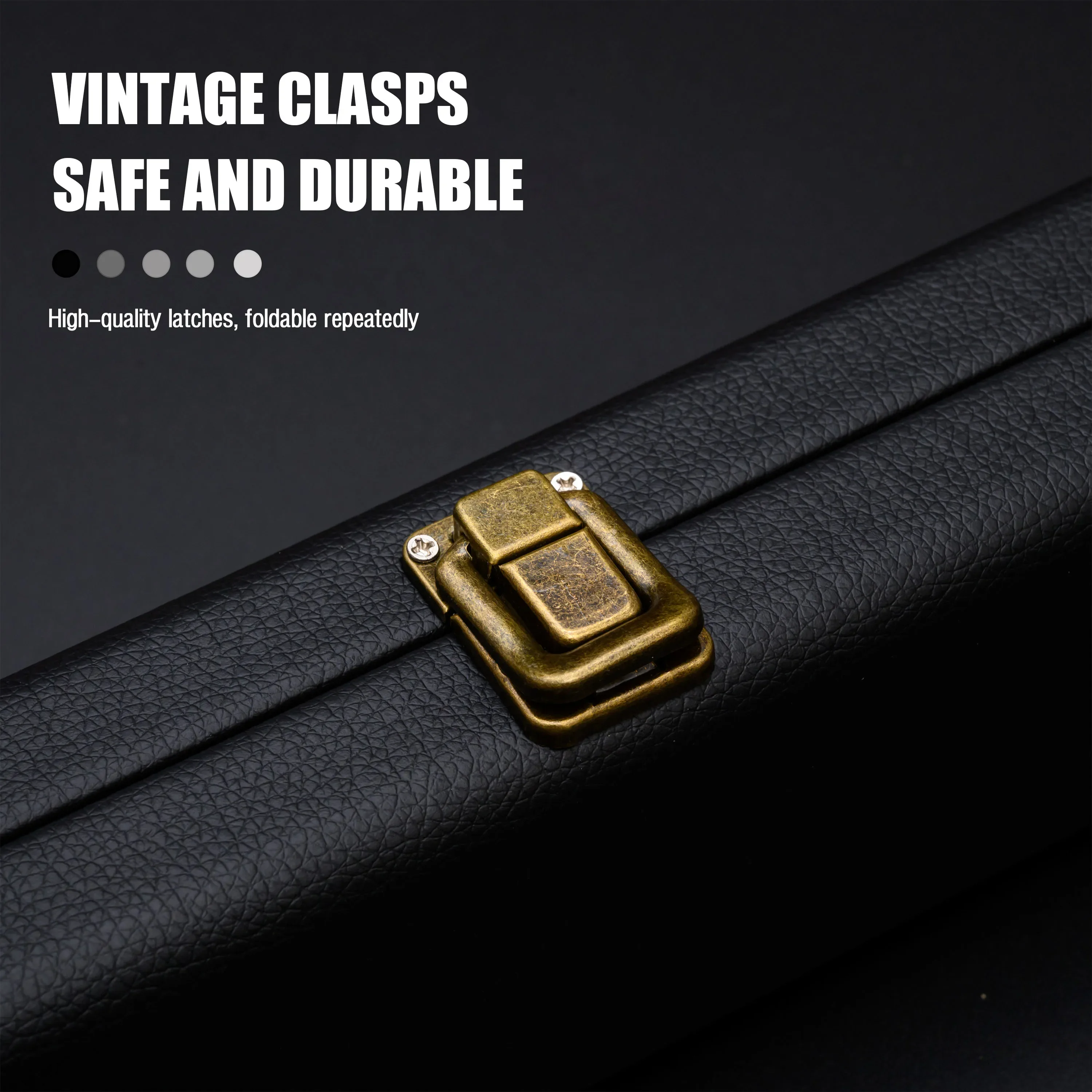 Black Pool Cue Case Hard Shell Foam Interior Built In Chalk Holder Multi Functional High Style
