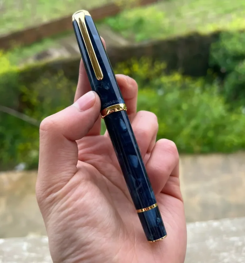 

Blue Hongdian N1 Fountain Pen Acrylic High-End Calligraphy 0.5mm Nib Business Student Office Special Ink Gift Pen Stationery