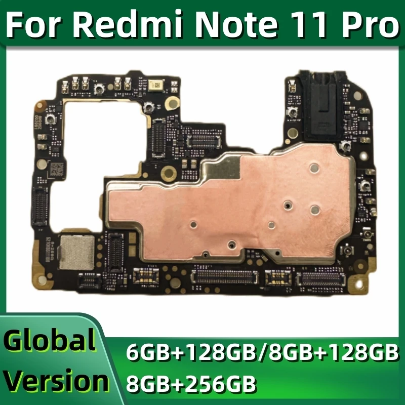 Motherboard for Xiaomi Redmi Note 11 Pro 5G, Unlocked Logic Board, 128GB, 256GB, Global ROM, Snapdragon 695 Processor