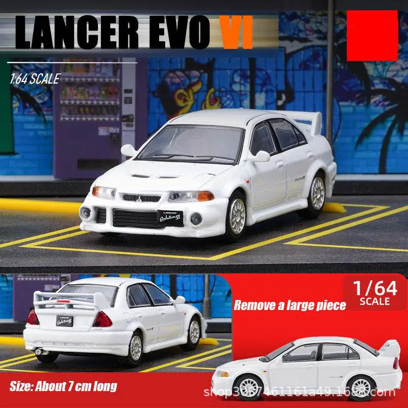 1/64 ratio Mitsubishi EVO6 alloy die-casting car model alloy static racing car model