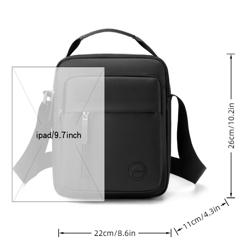 Повседневная сумка через плечо с регулируемыми лямками, несколькими карманами, большая вместимость, подходит для повседневного использования и поездок на работу.