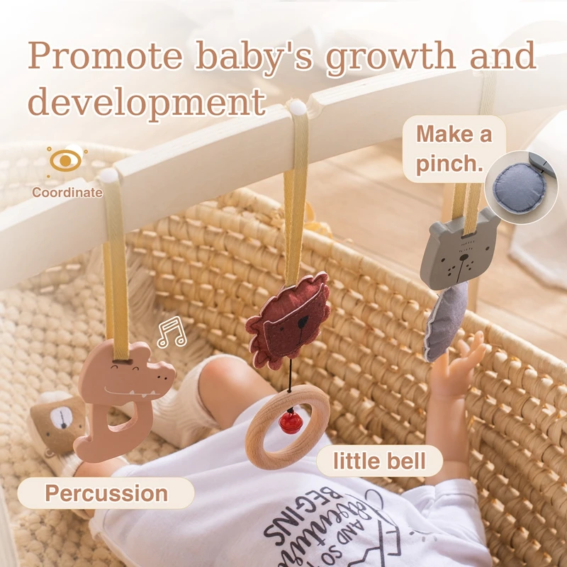 1 Set Van Houten Baby Gym Pasgeboren Activiteit Fitness Stand Baby Accessoires Rammelaar Speelgoed Baby Hanger Wieg Decoratie Geschenken Voor Baby