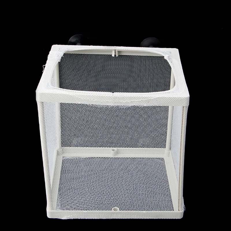 Aquarium Mesh Hatchery Fish Fry Breeder Box Separation Net with Suction Cups