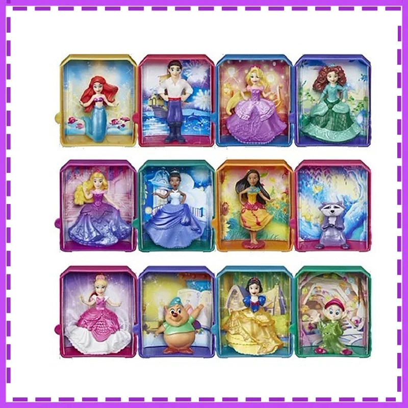 Hasbro Anime Disney Princess Snow White Cinderella Ariel Merida Pocahontas Blind Box Gifts for Children Action Figure Model Toys