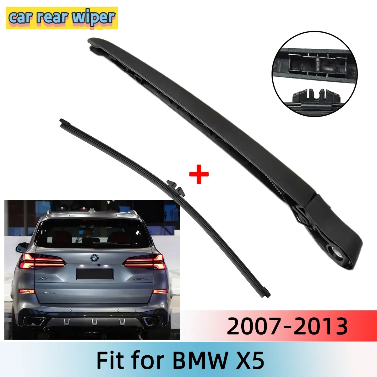 

Rear Wiper Blade & Arm Set Kit For BMW X5(E70) 2007-2013 Windshield Windscreen Rear Window