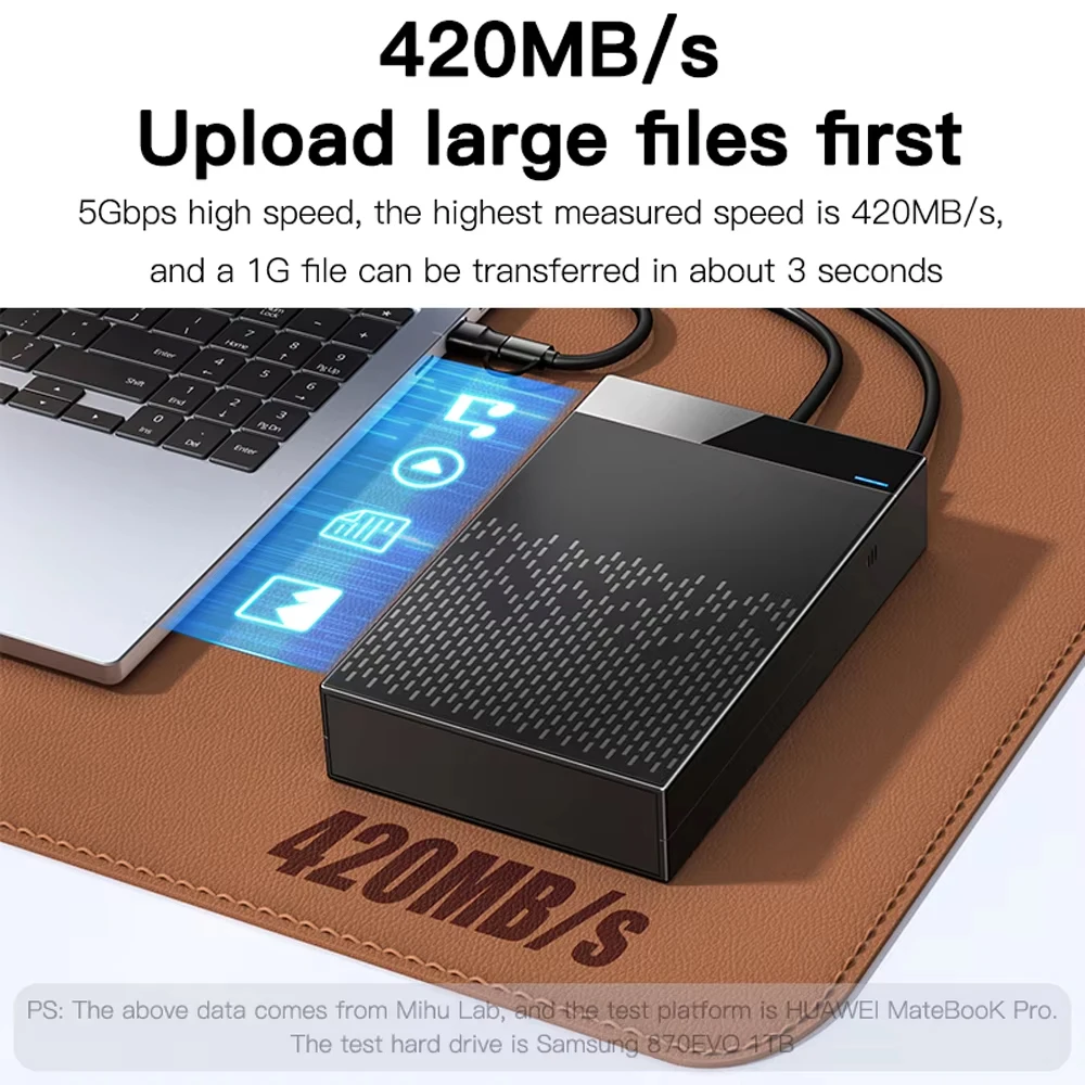 3,5-дюймовый корпус для жесткого диска SATA-USB3.0 SSD-адаптер с поддержкой внешнего жесткого диска емкостью 22 ТБ для корпуса жесткого диска SSD 2,5 дюйма 3,5 дюйма для ноутбука ПК