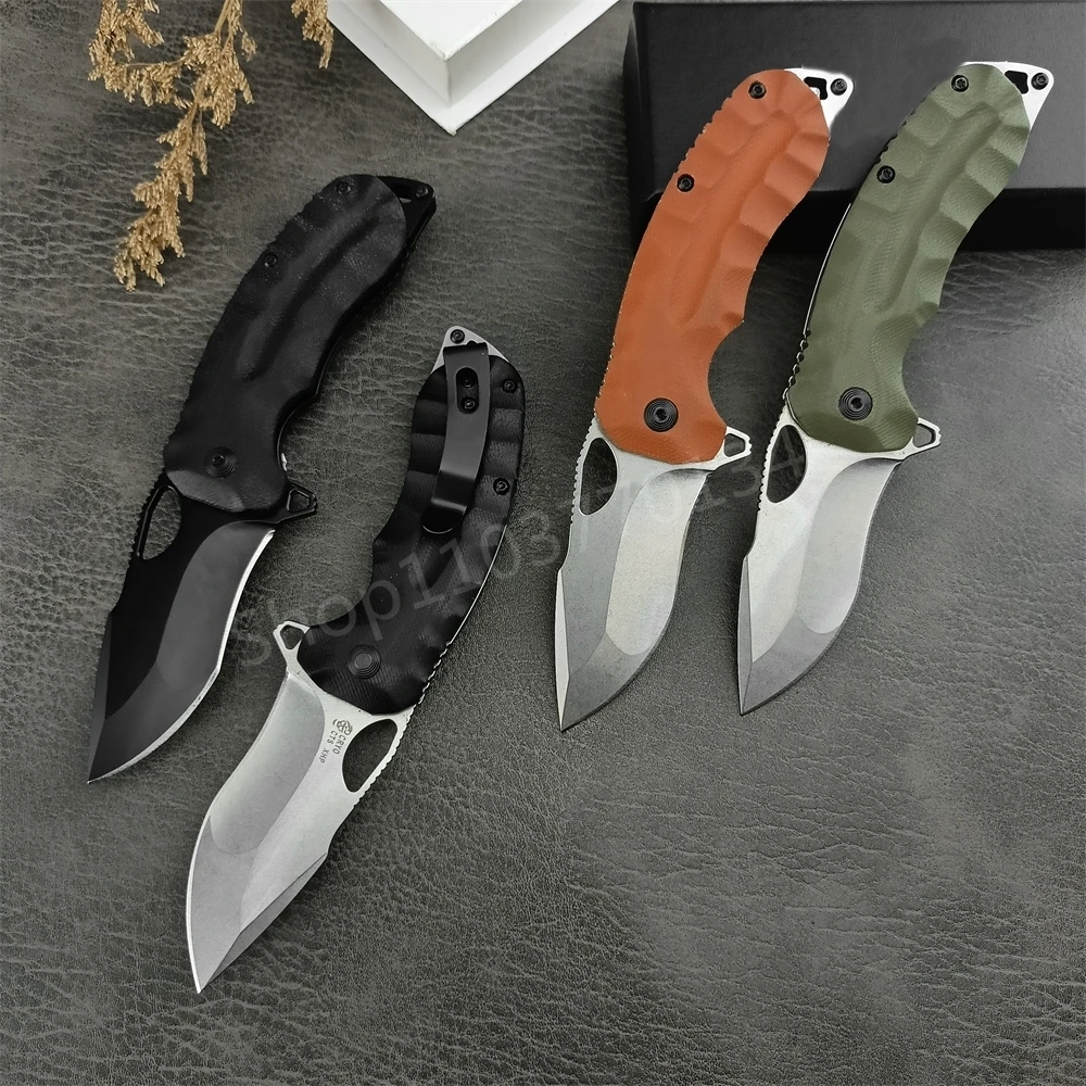 Kiku XR Folding Pocket Knife CTS XHP Blade Linen Micarta Handle High Quality Outdoor EDC Survival Camping Hiking Hunting Tools