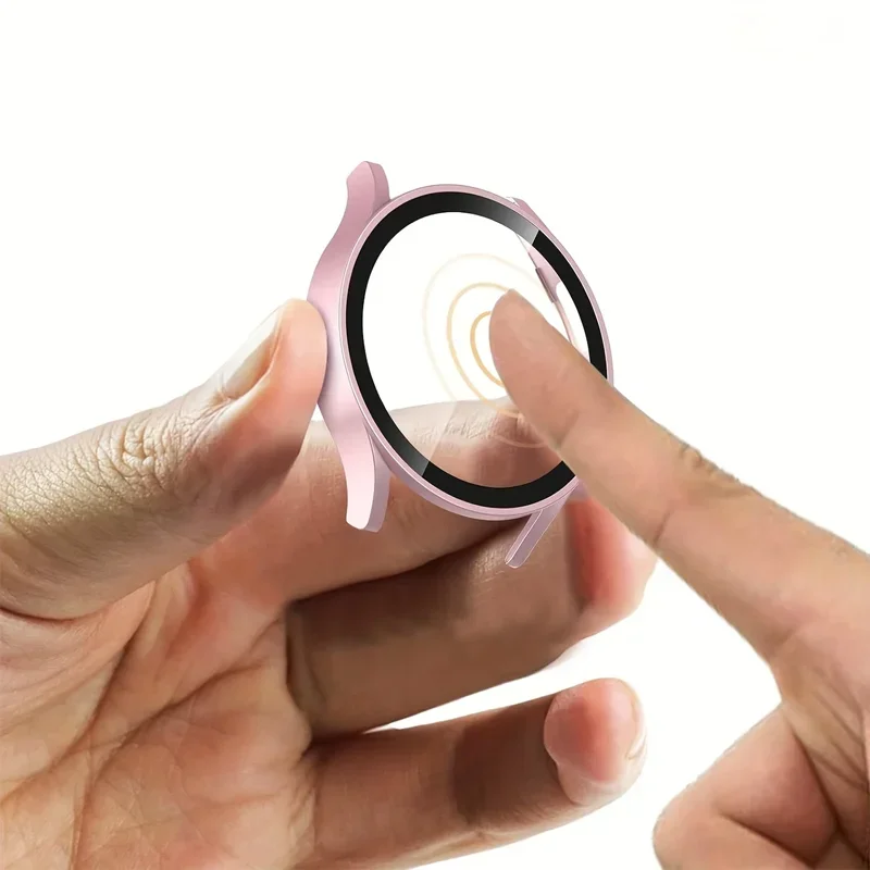 Tempered Glass+Case for Samsung Galaxy Watch 7/6/5/4/FE cover PC bumper screen protector Galaxy watch 7 6 44mm 40mm Accessories