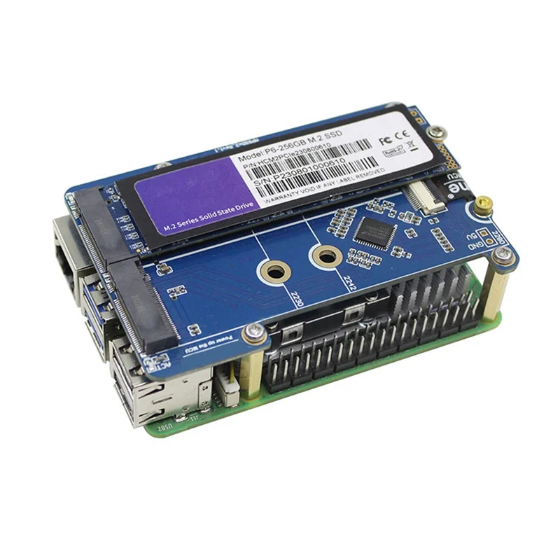 A29F-For Raspberry Pi 5 PCIE إلى M.2 Dual NVME SSD لوح مهايئ MPS2280D دعم 2280/2242/2230 SSD #6