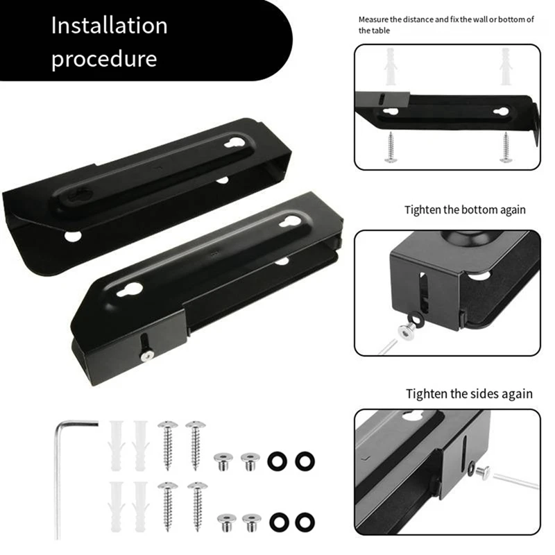 Universal Laptop Wall Storage Stand Metal Adjustable Laptop Tablet Wall Rack For Laptop/Keyboard