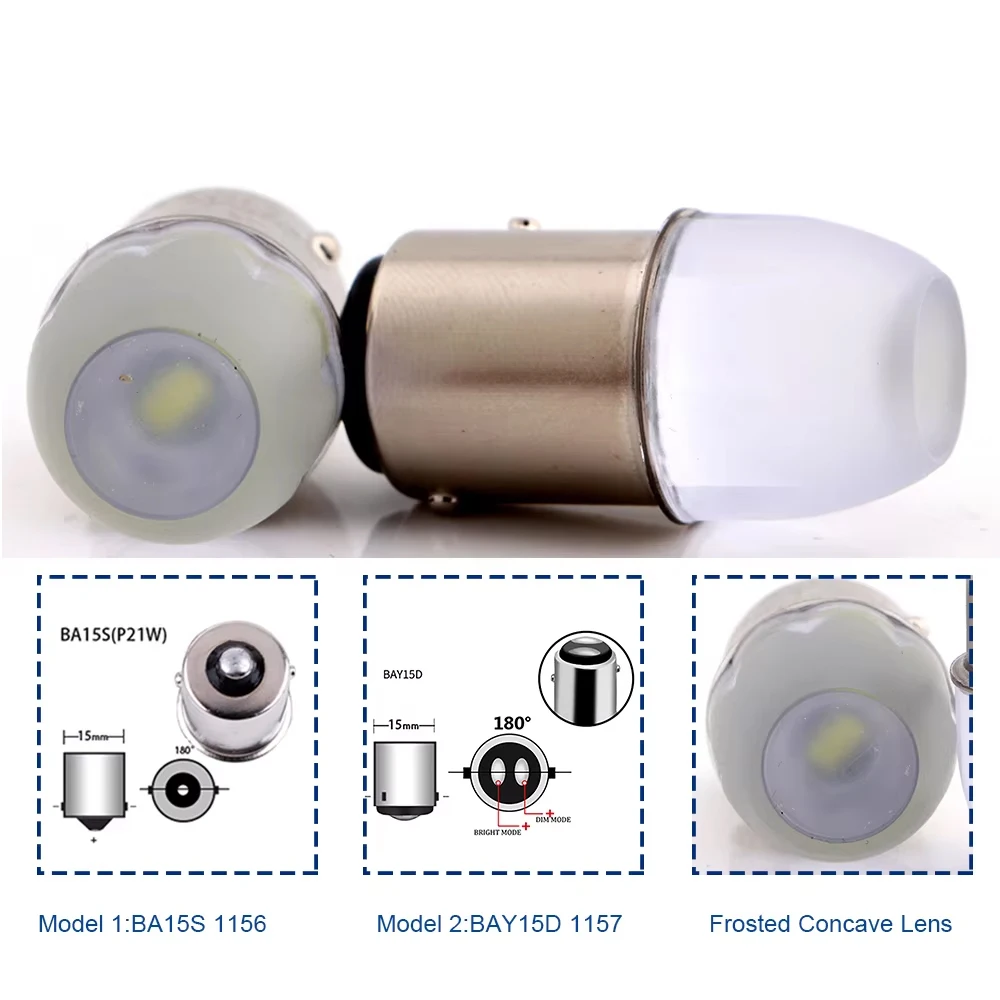 

100X Автомобильные стробоскопы 1156 BA15S 1,5 Вт с матовой линзой 1157 2357 7528 Светодиодная лампа-вспышка 2 режима Белый Синий Красный Зеленый Желтый Розовый